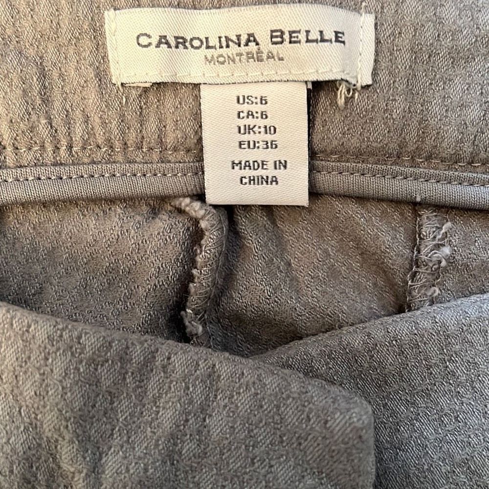 Carolina Belle Montreal Women's Gray Stretch Ankle Pant - Picture 6 of 8